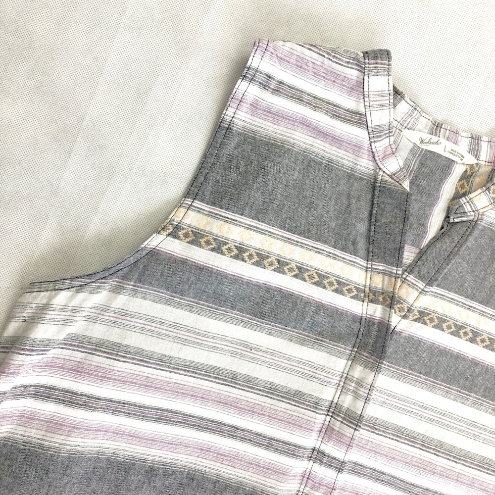 Woolrich Sleeveless Striped Aztec Print Dress - Picture 2 of 7